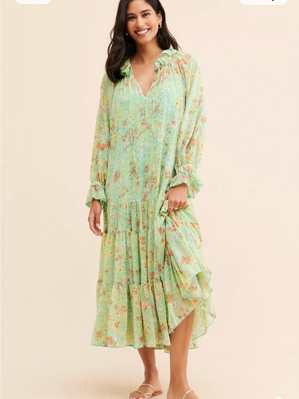 Free People Feeling Groovy Dress, Size Med (OVERSIZED & can fit Lg+), EUC